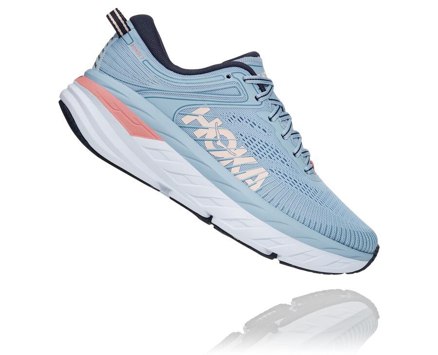 Tenis Hoka One One Feminino Azuis - Bondi 7 - 496-NRLWIH